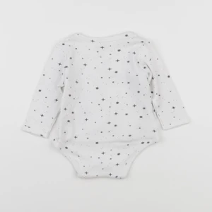 Vertbaudet - body blanc, bleu - 9 mois