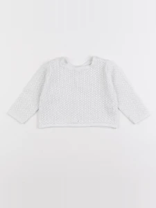 Zara - gilet blanc - 3/6 mois