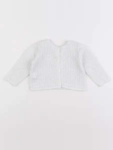 Zara - gilet blanc - 3/6 mois