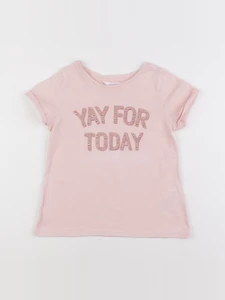 H&M - tee-shirt rose - 4/6 ans
