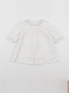 Petit Bateau - robe blanc - 3 mois