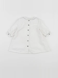 Petit Bateau - robe blanc - 3 mois
