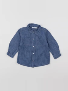 Boutchou - chemise bleu - 18 mois