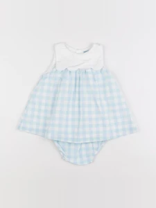 Jacadi - robe blanc, bleu - 6 mois