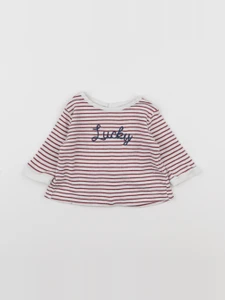 Boutchou - tee-shirt blanc, rouge - 3 mois