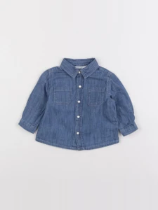 Boutchou - chemise bleu - 6 mois