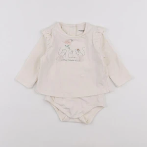 Vertbaudet - body tee-shirt blanc - 6 mois