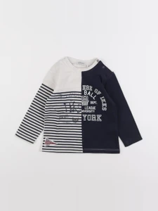 IKKS - tee-shirt bleu, blanc - 12 mois