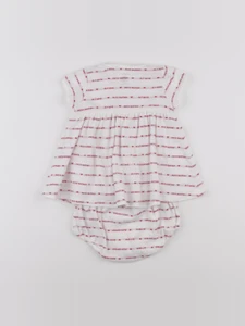 Petit Bateau - robe rouge - 6 mois