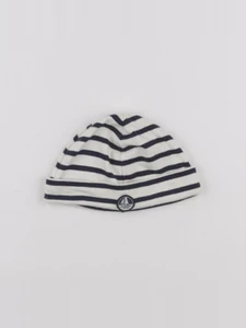 Petit Bateau - bonnet blanc, bleu - 12 mois