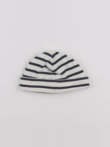 Petit Bateau - bonnet blanc, bleu - 12 mois