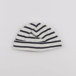 Petit Bateau - bonnet blanc, bleu - 12 mois