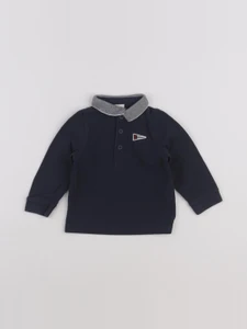 Tape à l'oeil - polo bleu - 6 mois