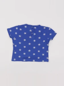 Petit Bateau - tee-shirt bleu - 12 mois
