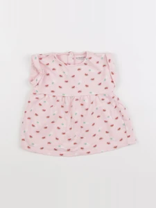 Vertbaudet - tee-shirt rose - 6 mois