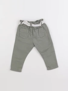 Vertbaudet - pantalon vert - 9 mois