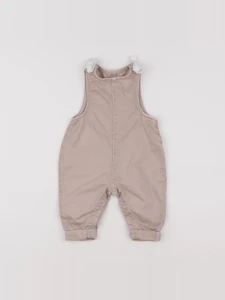 Vertbaudet - salopette beige - 6 mois