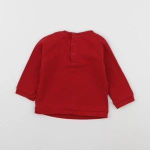 Vertbaudet - sweat rouge - 12 mois