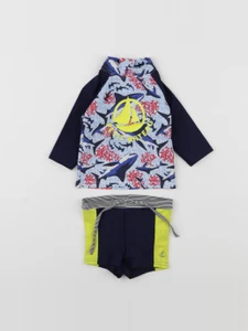 Petit Bateau - maillot de bain bleu - 6 mois