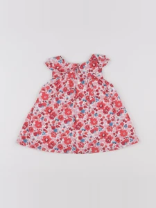 Jacadi - robe liberty rouge, rose - 6 mois