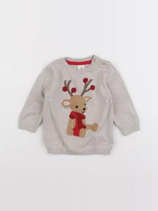 H&M - pull beige - 4/6 mois
