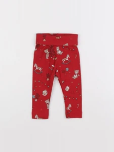 H&M - legging rouge - 4/6 mois