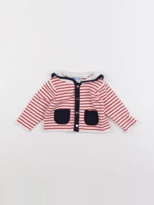 Jacadi - gilet blanc - 6 mois