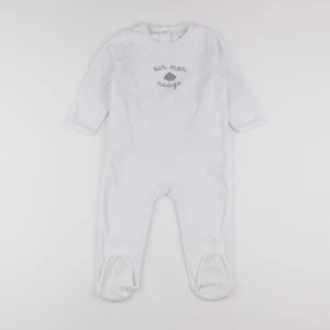 Vertbaudet - pyjama velours blanc - 2 ans