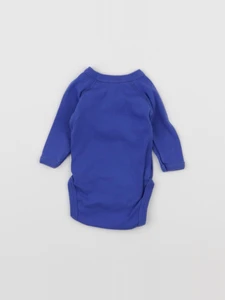 Petit Bateau - body bleu - 0 mois