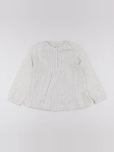 Vertbaudet - blouse blanc, argent - 8 ans