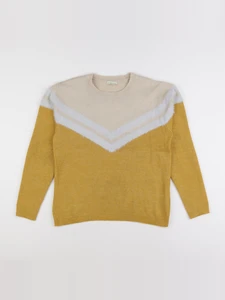 Vertbaudet - pull jaune, beige - 14 ans