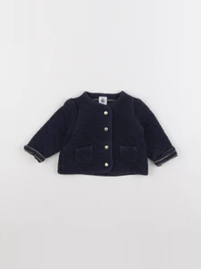 Petit Bateau - sweat bleu, or - 6 mois