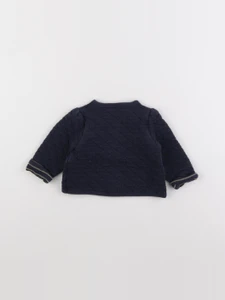 Petit Bateau - sweat bleu, or - 6 mois