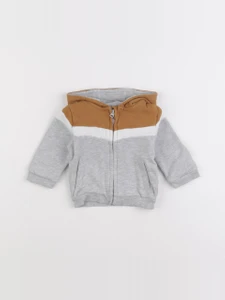 Vertbaudet - sweat gris - 3 mois
