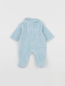 Vertbaudet - pyjama velours bleu - 0 mois