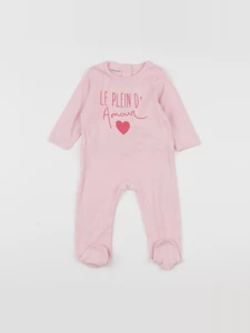 Vertbaudet - pyjama coton rose - 6 mois