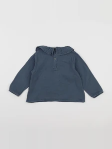 Petit Bateau - blouse bleu - 24 mois