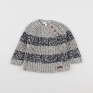 Vertbaudet - pull bleu, gris - 3 mois