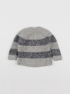 Vertbaudet - pull bleu, gris - 3 mois