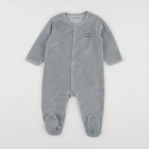 Vertbaudet - pyjama velours bleu - 12 mois