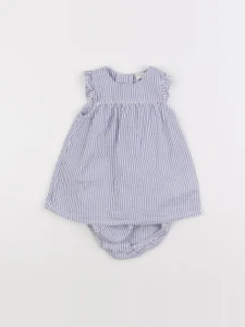Cadet Rousselle - robe blanc, bleu - 3 mois