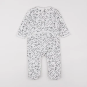 Vertbaudet - pyjama velours blanc - 12 mois