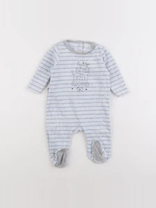 Cadet Rousselle - pyjama velours bleu - 6 mois