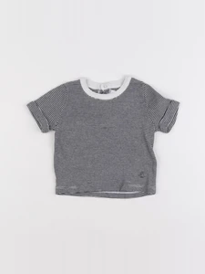Petit Bateau - tee-shirt bleu - 6 mois