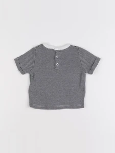 Petit Bateau - tee-shirt bleu - 6 mois