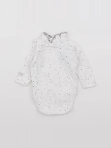 Petit Bateau - body à col blanc - 3 mois