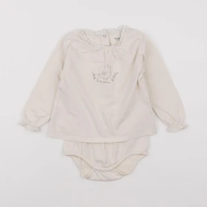Vertbaudet - body tee-shirt beige - 18 mois