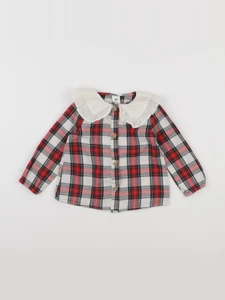 H&M - blouse rouge, beige - 12/18 mois