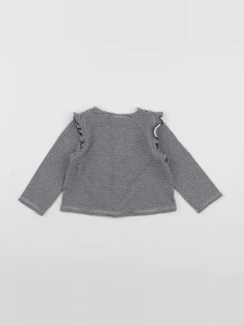 Petit Bateau - sweat bleu, blanc - 18 mois