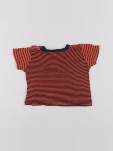 Petit Bateau - tee-shirt rouge - 6 mois